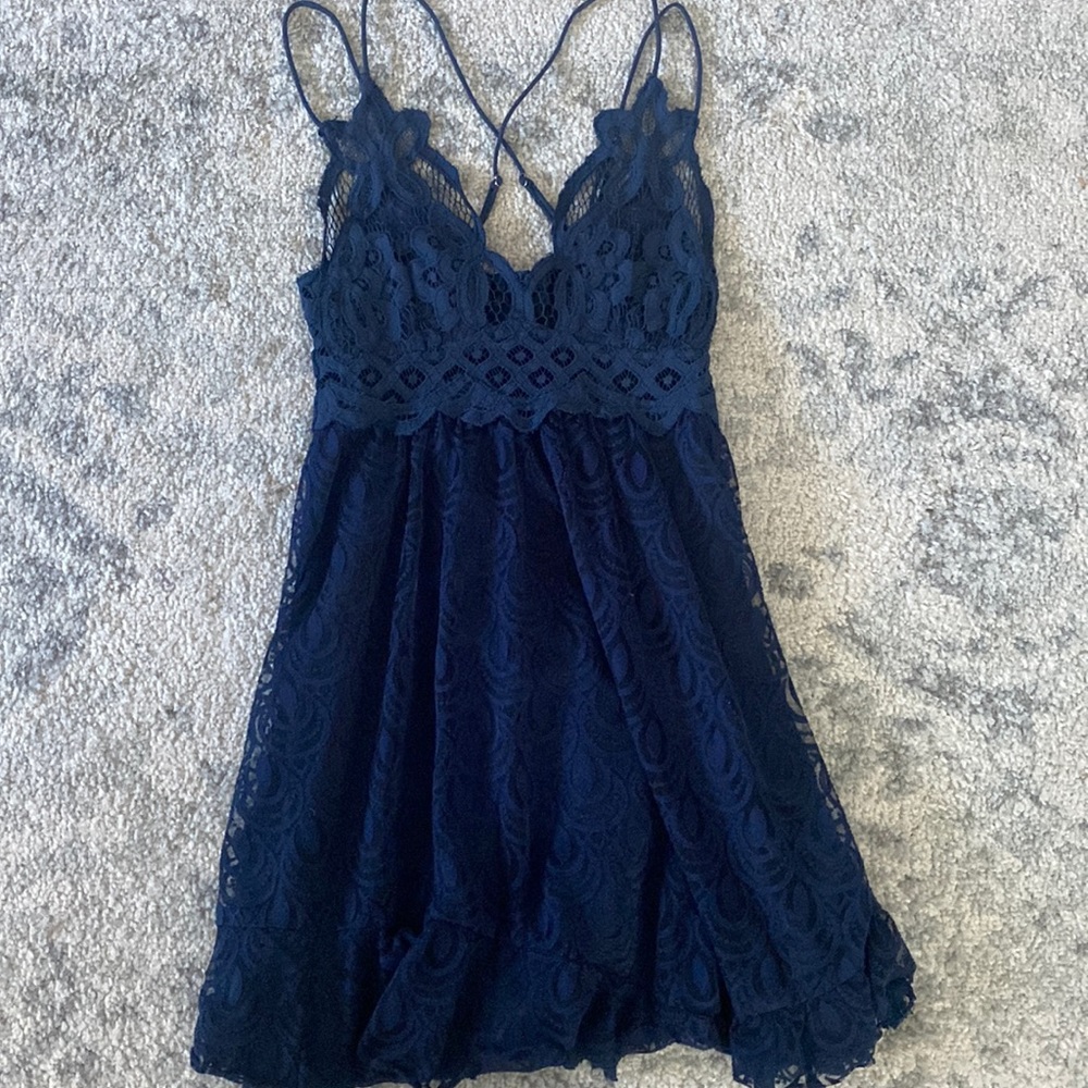Navy Lace Mini dress